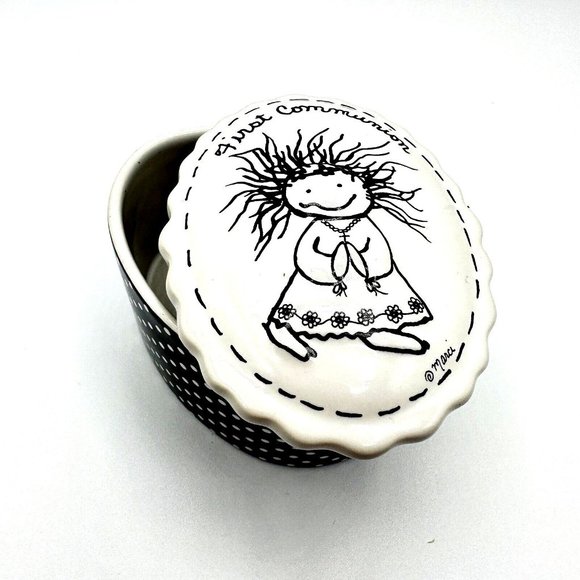 First Communion Gift Keepsake Box Enesco Marci Children Of The Inner Light Girl - Picture 7 of 9